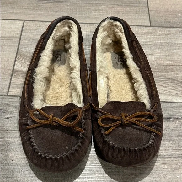 UGG Women's Dark Brown Moccasins - Picture 1 of 8